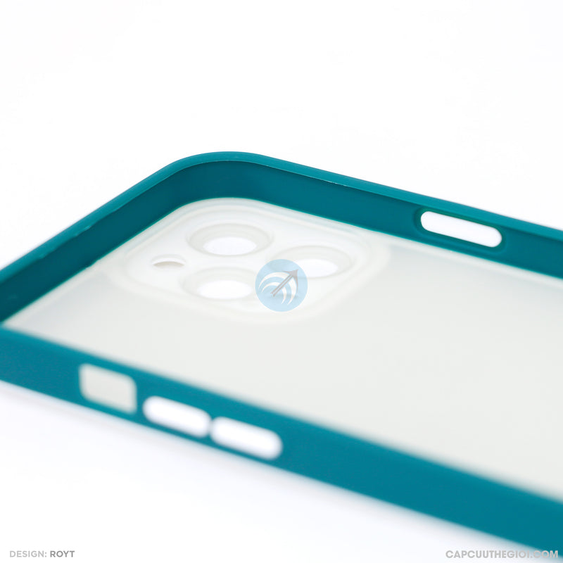 Ốp lưng IPHONE 12 PRO MAX lưng nhám viền kẻ