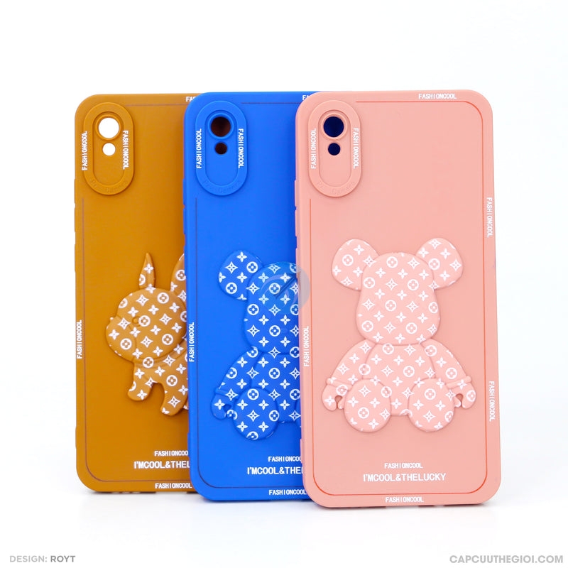 Ốp lưng MI 9A dẻo màu hình gấu nổi