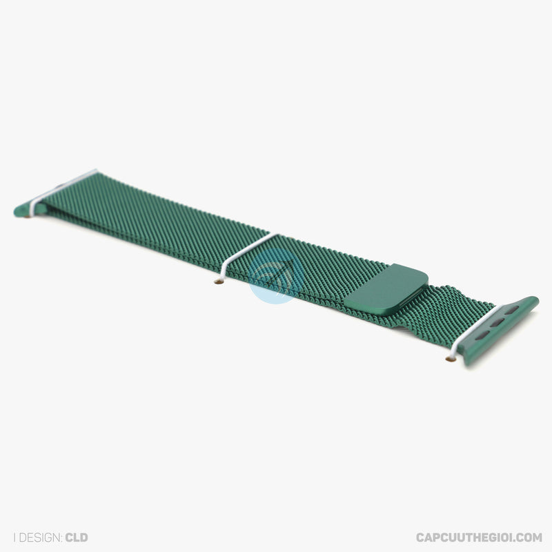 Dây đeo Thép Apple Watch 42/44/45mm màu xanh rêu COTEETCI