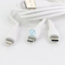 CÁP SẠC ĐIỆN THOẠI USB A => MICRO + LIGHTNING + TYPE C 1M (BYZ BC-023) BH03T