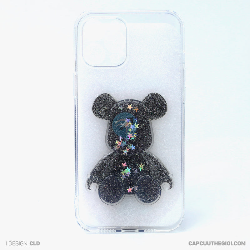 Ốp lưng IPHONE 12 PRO MAX trong hình gấu kim tuyến