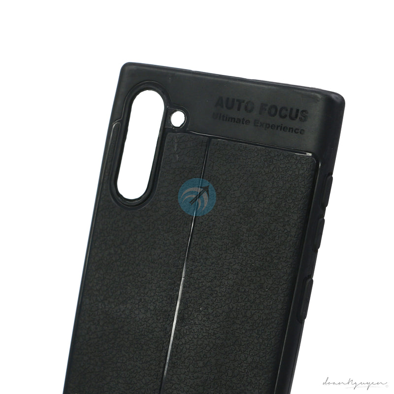 ỐP LƯNG DA ĐIỆN THOẠI SAMSUNG NOTE 10 AUTO DẺO ĐEN