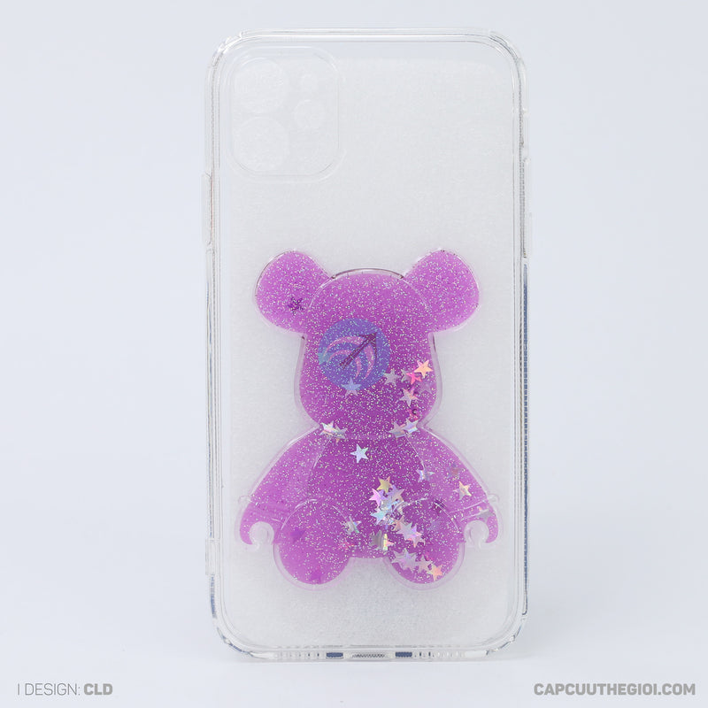 Ốp lưng IPHONE 11 6.1 trong hình gấu kim tuyến