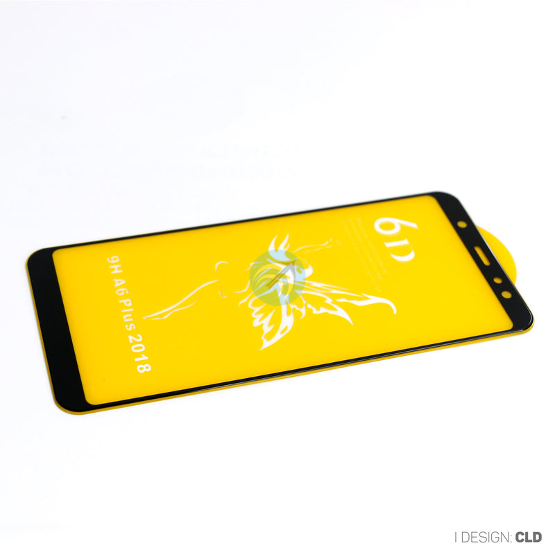 KÍNH CƯỜNG LỰC ĐIỆN THOẠI SAMSUNG A6 PLUS 2018 ĐEN FULL (THIÊN THẦN)