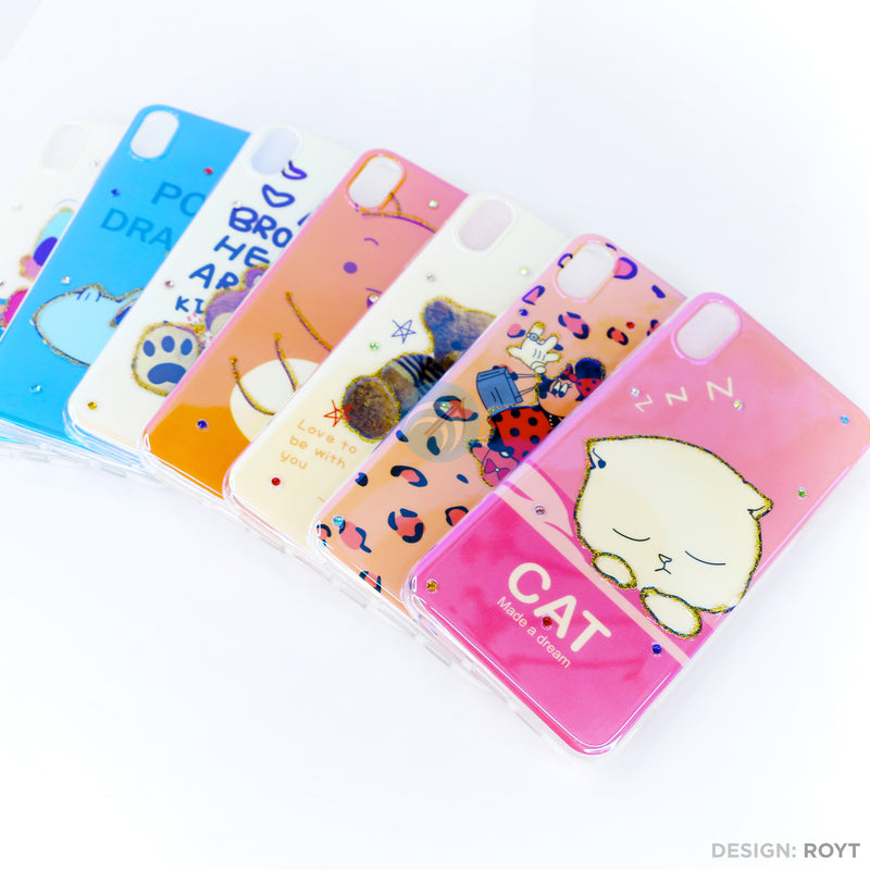 Ốp lưng IPHONE XS MAX hình viền dẻo gắn đá