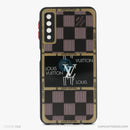 Ốp lưng SAMSUNG A750 A7 2018 nhựa cứng viền đen lưng in logo LV