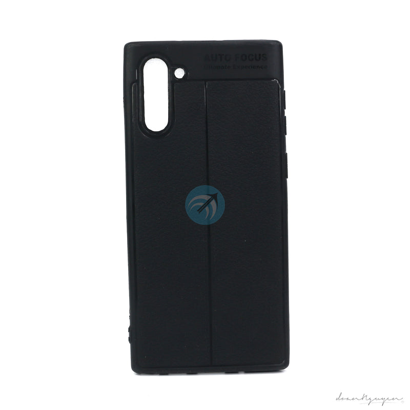 ỐP LƯNG DA ĐIỆN THOẠI SAMSUNG NOTE 10 AUTO DẺO ĐEN