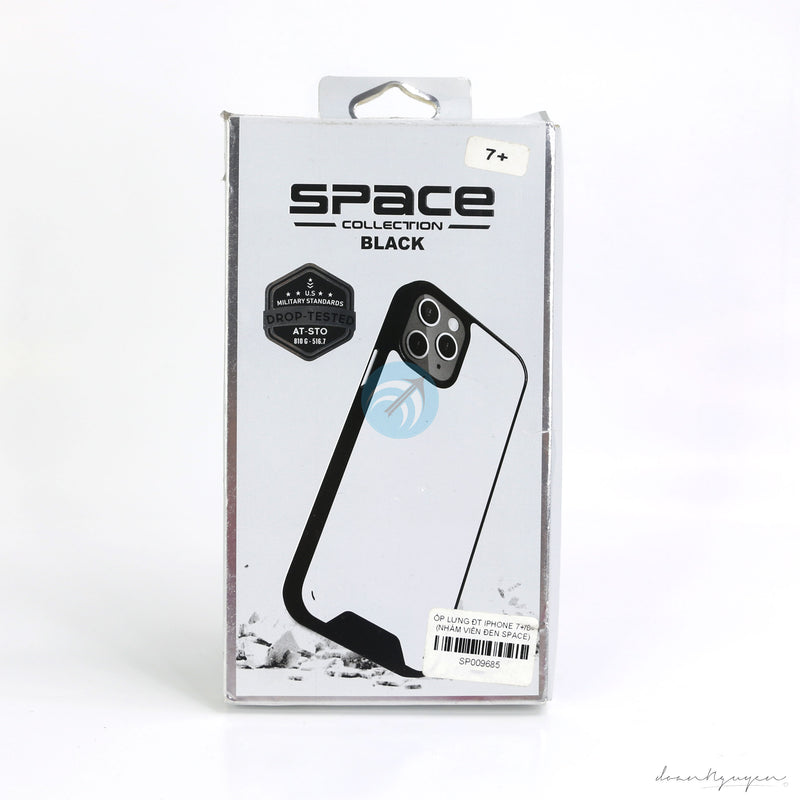 ỐP LƯNG ĐT IPHONE 7+/8+ (NHÁM VIỀN ĐEN SPACE)