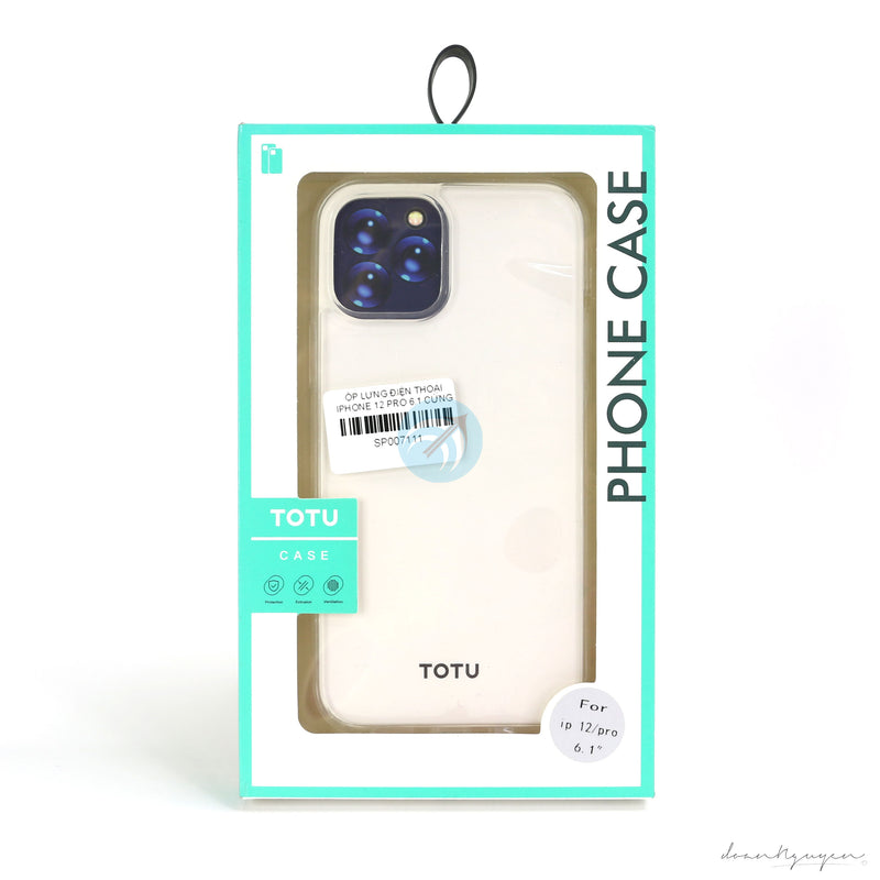 ỐP LƯNG ĐIỆN THOẠI IPHONE 12 PRO 6.1 CỨNG VIỀN DẺO TRONG (TOTU)