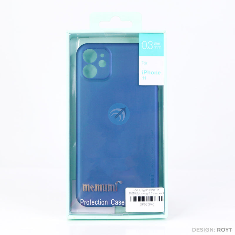 ỐP lưng IPHONE 11 MEMUMI mỏng 0.3 màu xanh dương