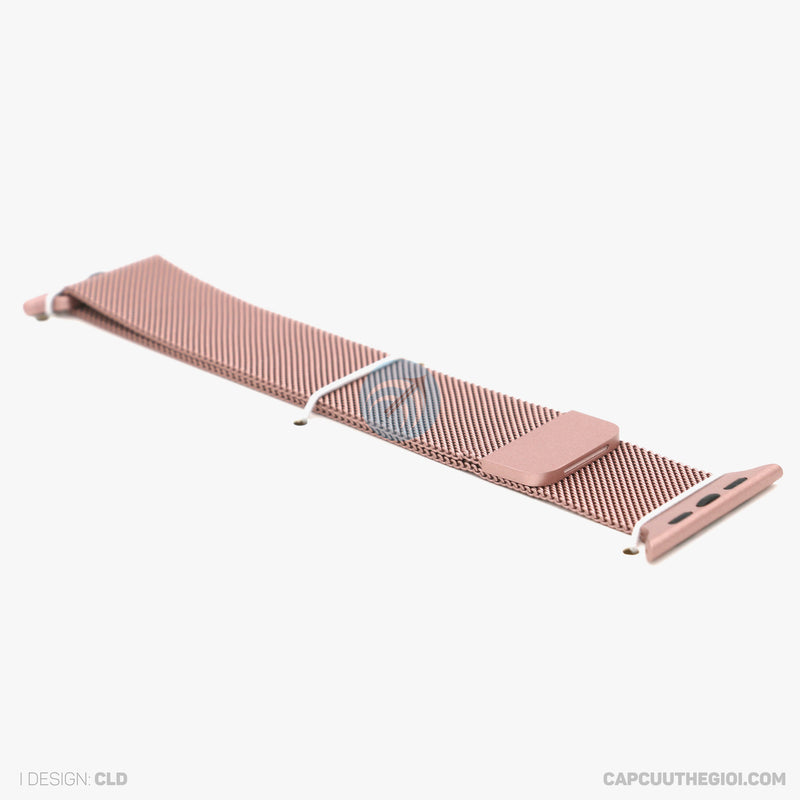 Dây đeo Thép Apple Watch 42/44/45mm màu hồng COTEETCI
