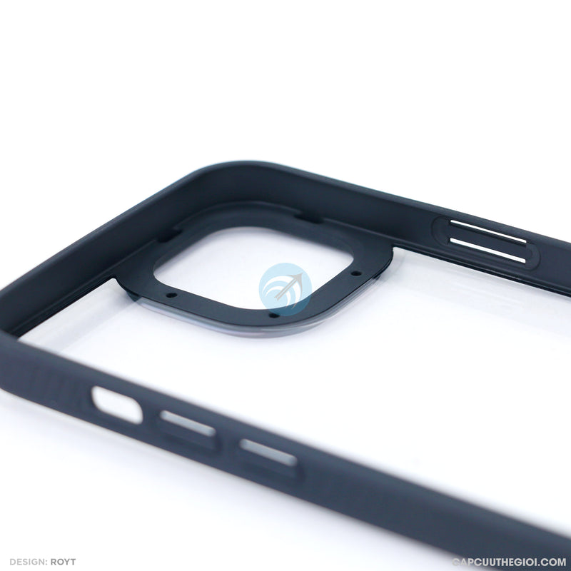 Ốp lưng IPHONE 13 6.1 lưng trong viền dẻo cam nổi BASEUS