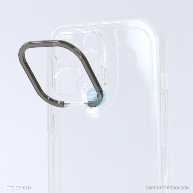 Ốp lưng IPHONE 13 PRO trong viền camera màu đen REALSKY