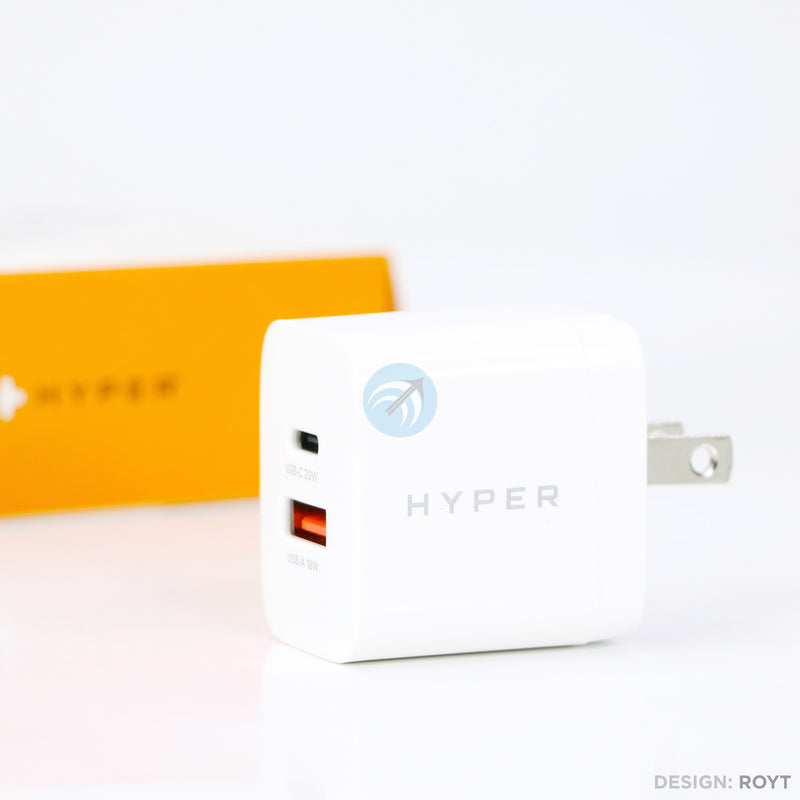 Cốc Sạc 2 Cổng HYPERJUICE 20W Charger Small Size (USB-C + USB-A) – HJ205 bh12t