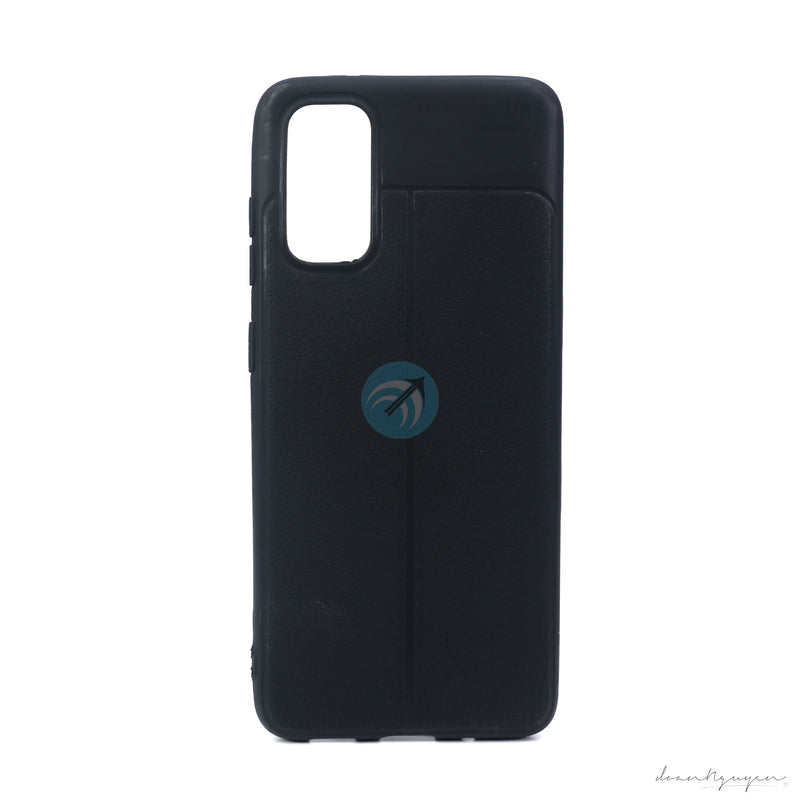 ỐP LƯNG DA ĐIỆN THOẠI SAMSUNG S20 AUTO DẺO ĐEN