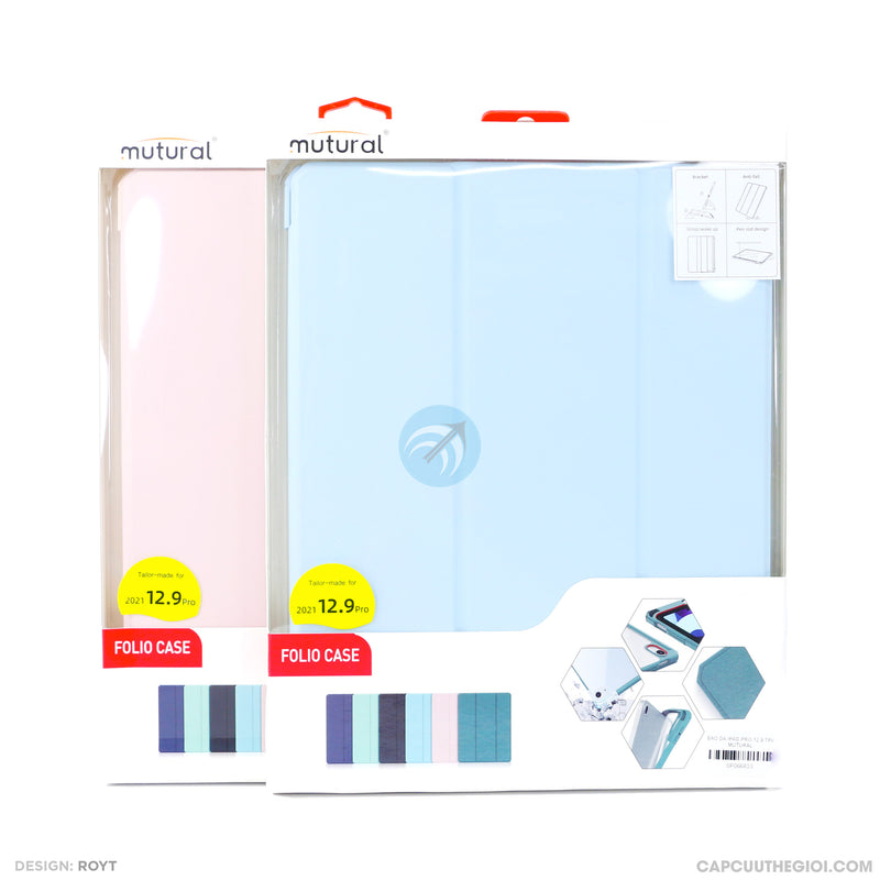 Bao da IPAD PRO 12.9 ( MUTURAL TPU lưng trong có khe đựng bút)
