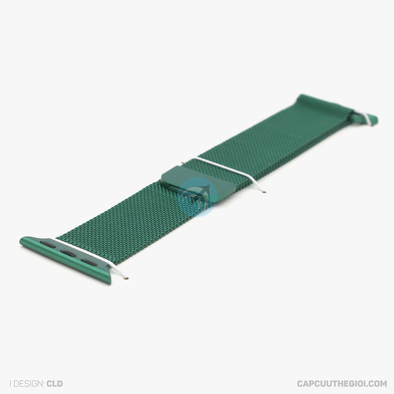 Dây đeo Thép Apple Watch 38/40/41mm màu xanh rêu COTEETCI