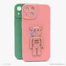 Ốp lưng IPHONE 13 6.1 hình gấu nổi có giá đỡ silicon màu