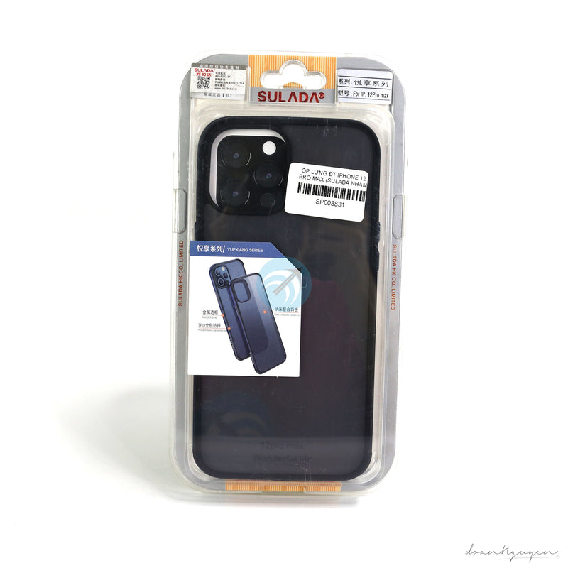ỐP LƯNG ĐT IPHONE 12 PRO MAX (SULADA NHÁM VIỀN NHÔM)