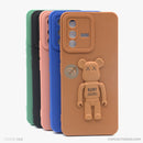 Ốp lưng VIVO V23 5G hình gấu nổi có giá đỡ silicon màu