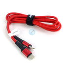 Cáp Pisen Dual Type-C (Type-C to Type-C) Wine Glass Style Data 1000mm, 60W (LS-TC05-1000), Đỏ + đen