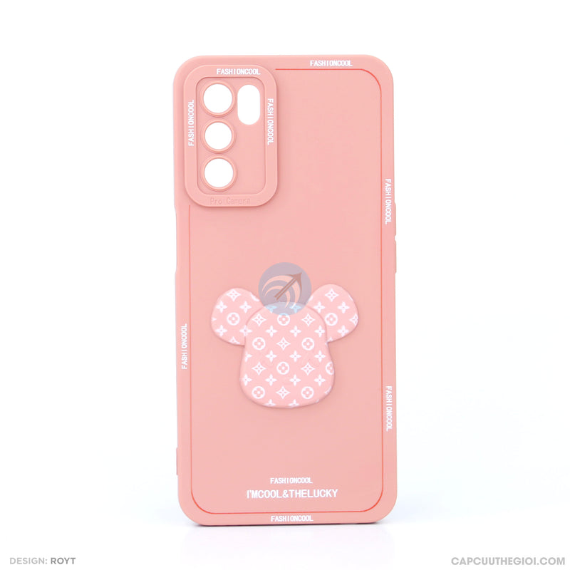 Ốp lưng OPPO A16 dẻo màu hình gấu nổi