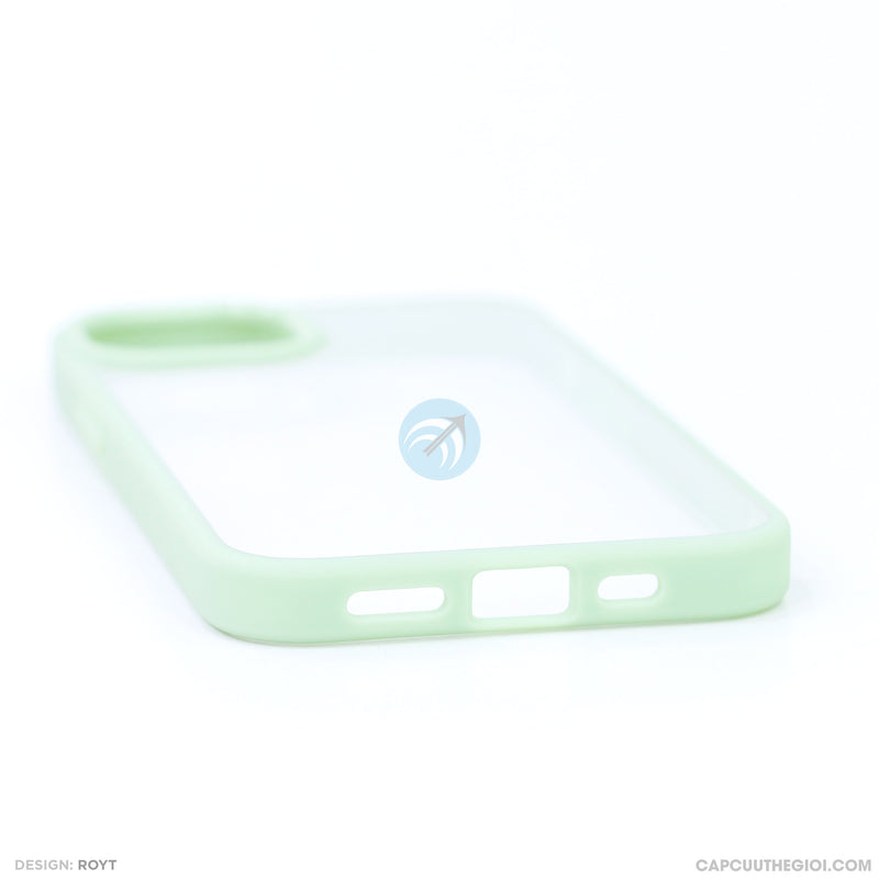Ốp lưng IPHONE 13 6.1 lưng trong viền xanh lá LIKGUS