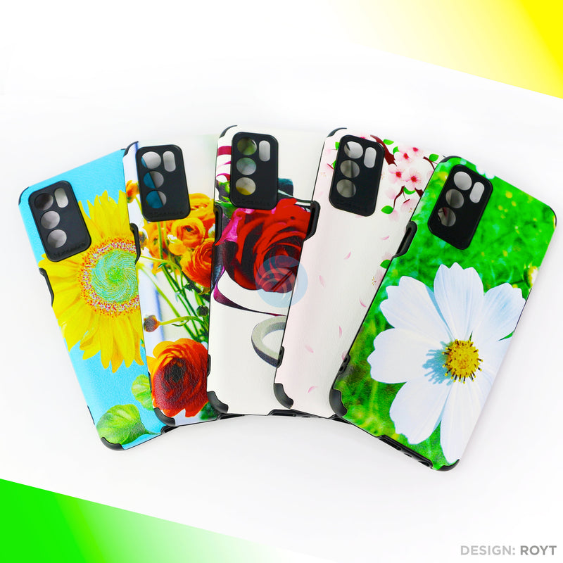 Ốp lưng OPPO A16 IMD da chống sốc hình hoa