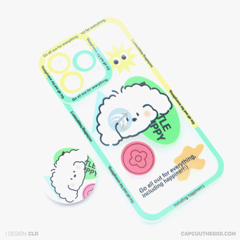 ỐP LƯNG IPHONE 13 PRO TRONG IN HÌNH KÈM POD