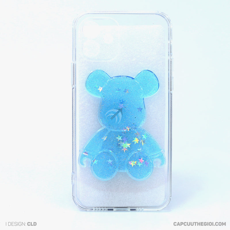 Ốp lưng IPHONE 12 6.1 trong hình gấu kim tuyến