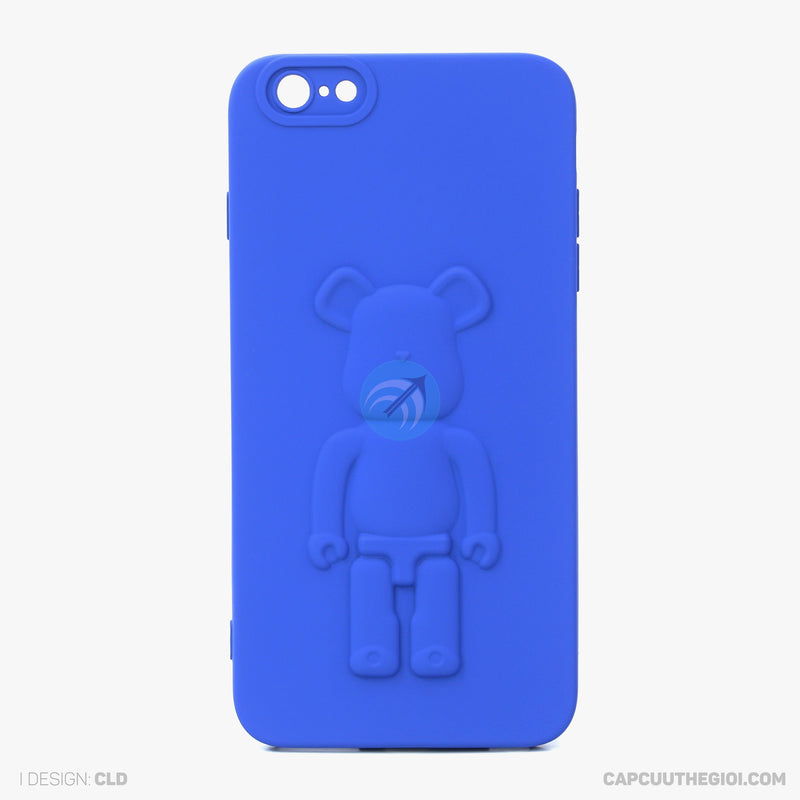 ỐP lưng IPHONE 6+/6S+ hình nổi gấu đứng màu xanh