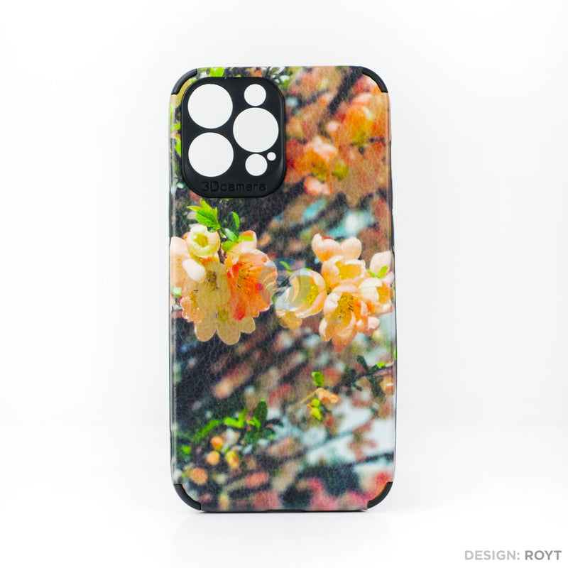 Ốp lưng IPHONE 13 PRO MAX IMD da chống sốc hình hoa