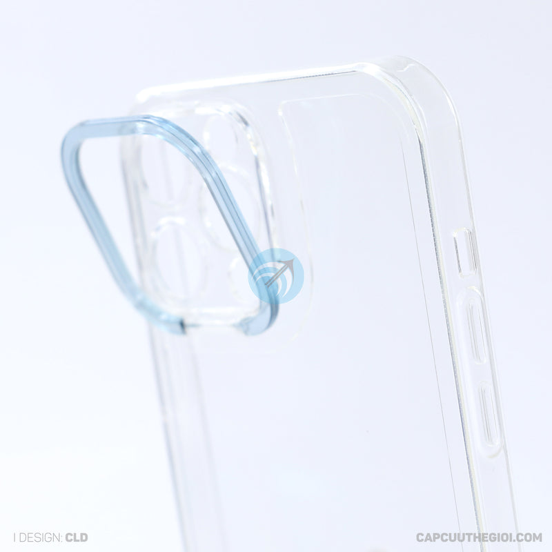 Ốp lưng IPHONE 13 PRO MAX trong viền camera màu xanh biển REALSKY