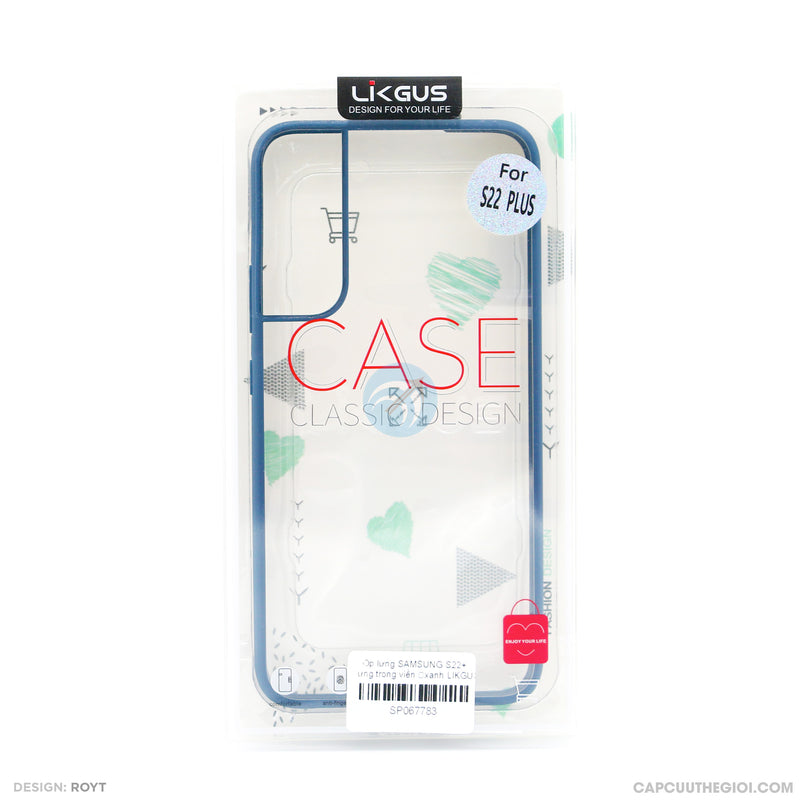 Ốp lưng SAMSUNG S22+ lưng trong viền xanh LIKGUS