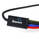 Cáp sạc 4 IN 1 usb A to 2 lightning + type C + micro BASEUS RAPID SERIES (CA1T4-A01) bh03t điều kiện còn đủ bao bì