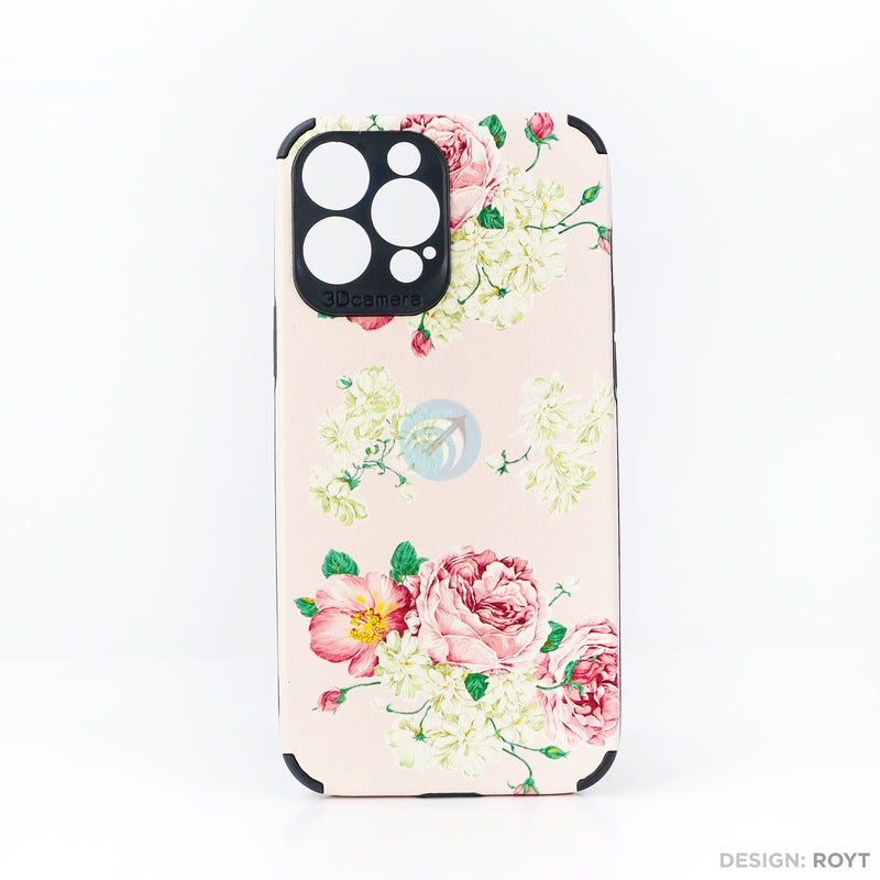 Ốp lưng IPHONE 13 PRO MAX IMD da chống sốc hình hoa