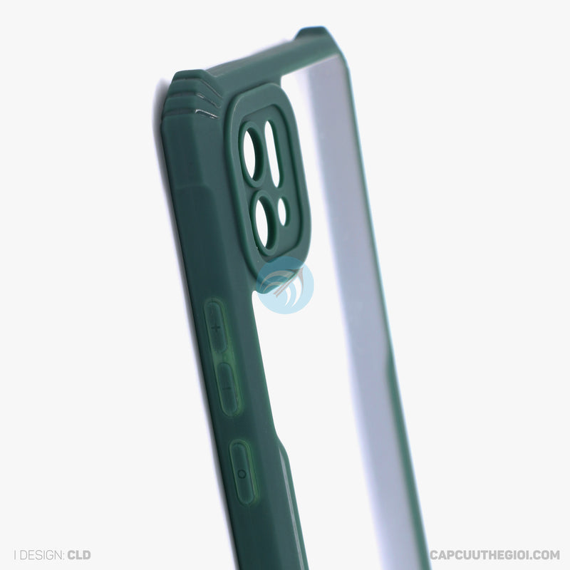 Ốp lưng OPPO A16K chống sốc trong viền màu