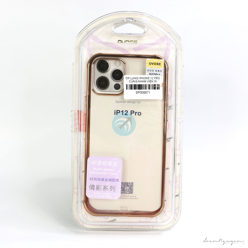 ỐP LƯNG IPHONE 12 PRO CỨNG NHÁM VIỀN SI CHỐNG SỐC OVOSE