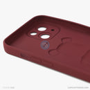 ỐP lưng IPHONE 13 6.1 hình nổi gấu đứng màu đỏ