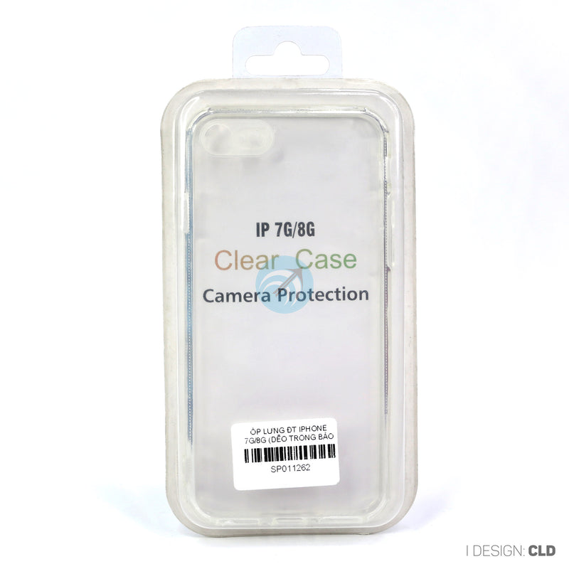 ỐP LƯNG ĐT IPHONE 7G/8G (DẼO TRONG BẢO VỆ CAMERA)