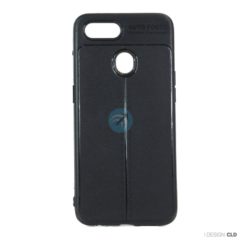 ỐP LƯNG DA ĐIỆN THOẠI OPPO F9 AUTO DẺO ĐEN