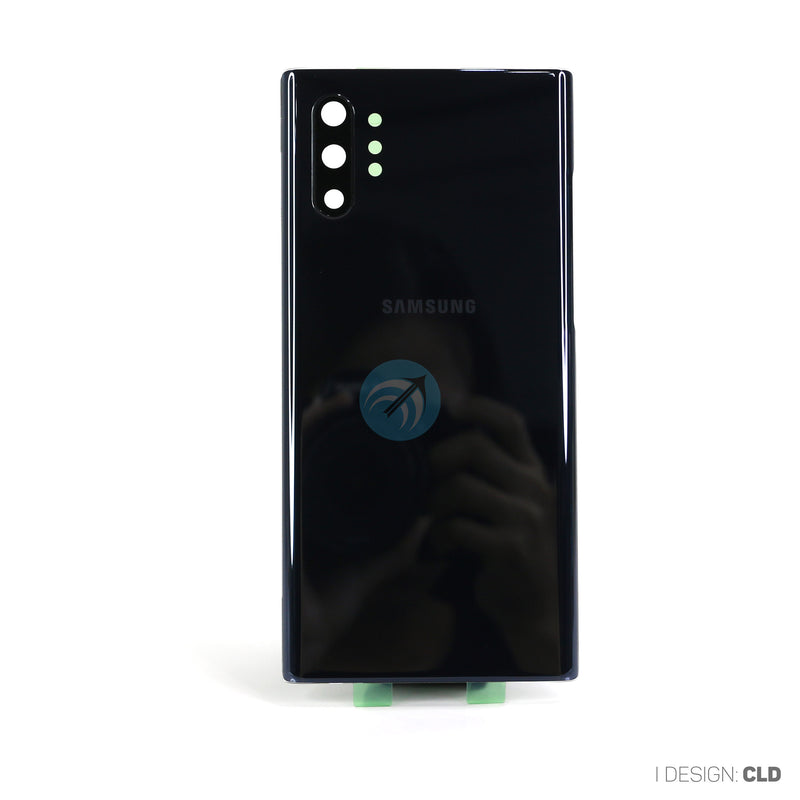 NẮP LƯNG ĐIỆN THOẠI SAMSUNG NOTE 10+ N975 CÓ CỤM KÍNH CAMERA SAU MÀU ĐEN