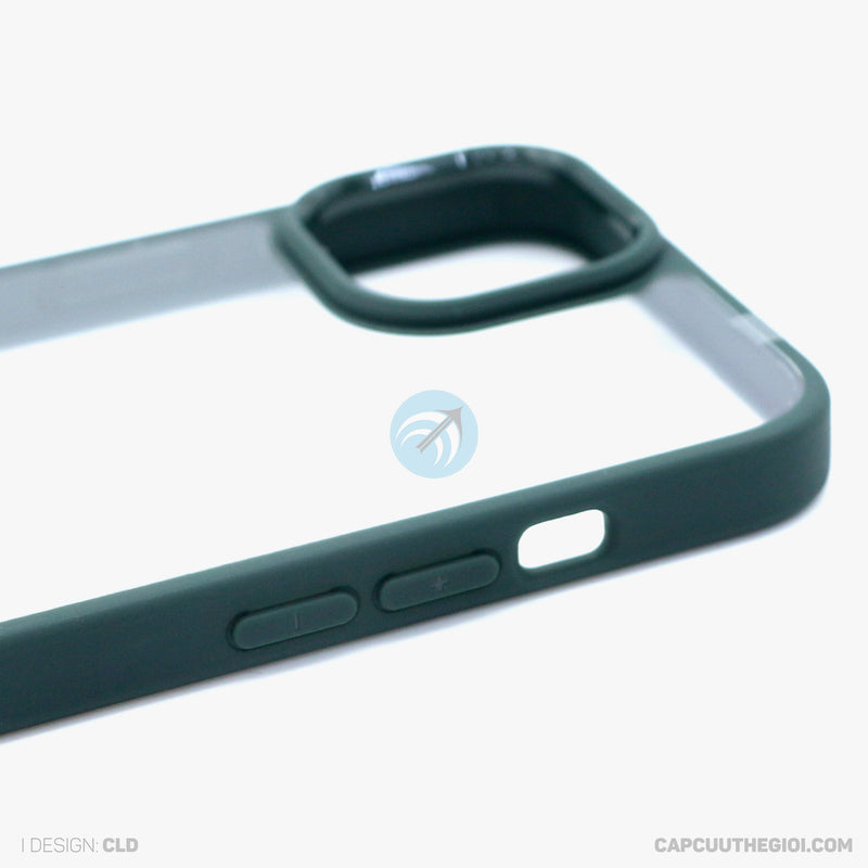 ỐP LƯNG IPHONE 14 6.1 LƯNG TRONG VIỀN MÀU XANH LÁ LIKGUS