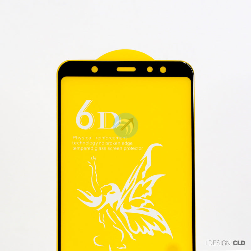 KÍNH CƯỜNG LỰC ĐIỆN THOẠI SAMSUNG A6 PLUS 2018 ĐEN FULL (THIÊN THẦN)