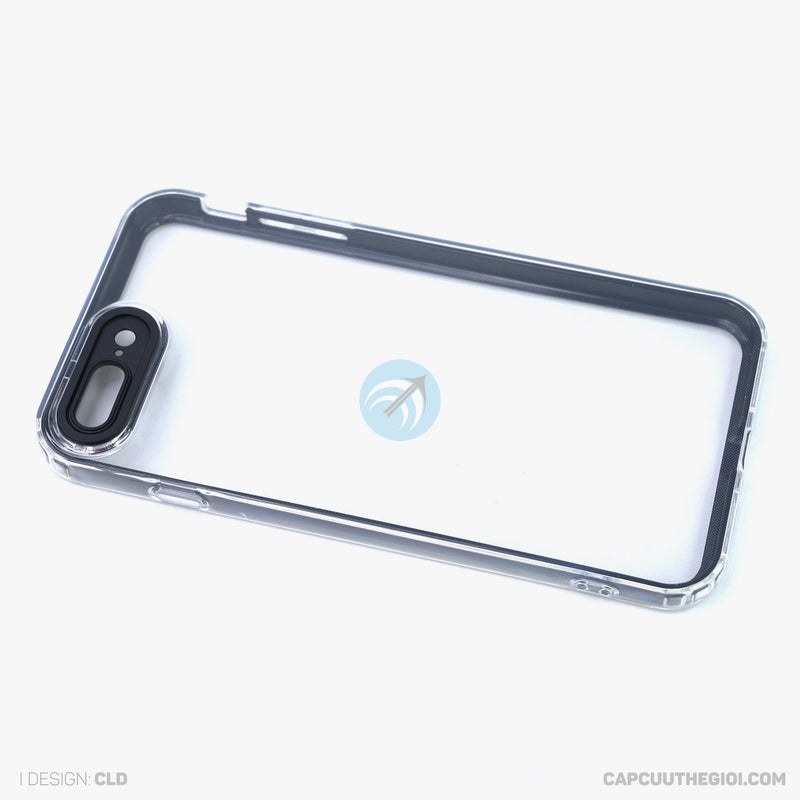 Ốp lưng IPHONE 7+/8+ trong tách viền màu