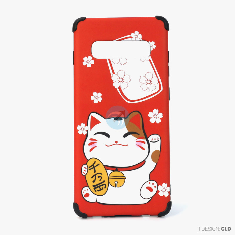 Ốp lưng SAMSUNG S10+ hình mèo thần tài nhựa cứng