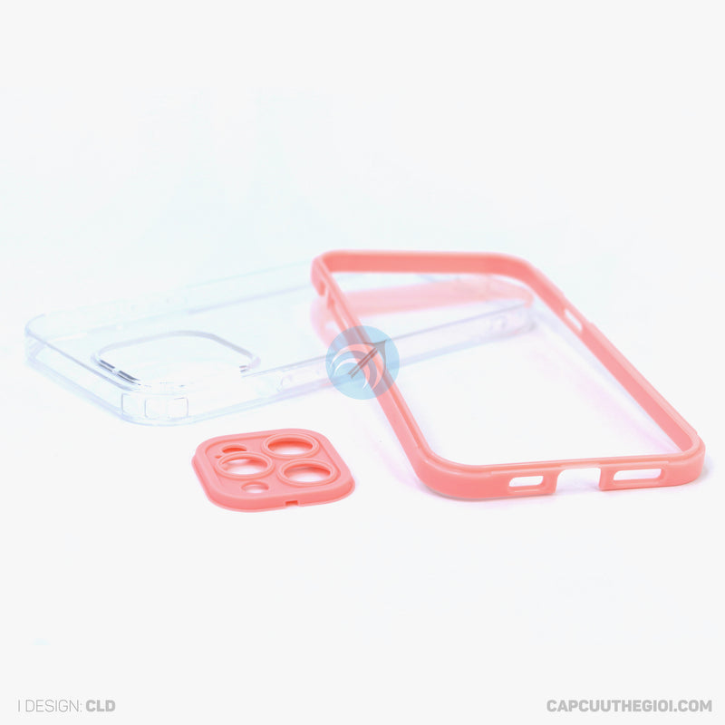Ốp lưng IPHONE 12 PRO MAX trong tách viền màu