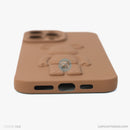ỐP lưng IPHONE 13 PRO MAX hình nổi gấu đứng màu nâu