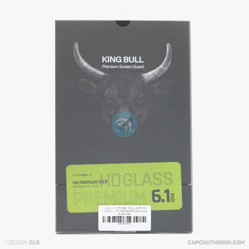 Cường lực IPHONE 14 6.1 MIPOW KINGBULL HD PREMIUM-SILK trong BJ405-BK