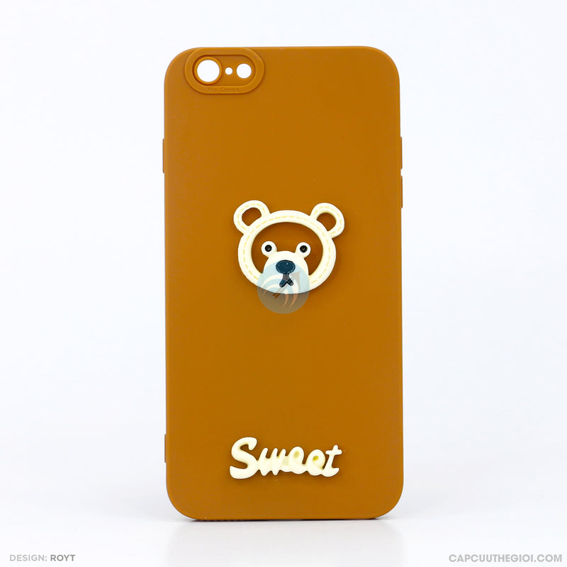 Ốp lưng vuông IPHONE 6+/6S+ gấu nổi SWEET